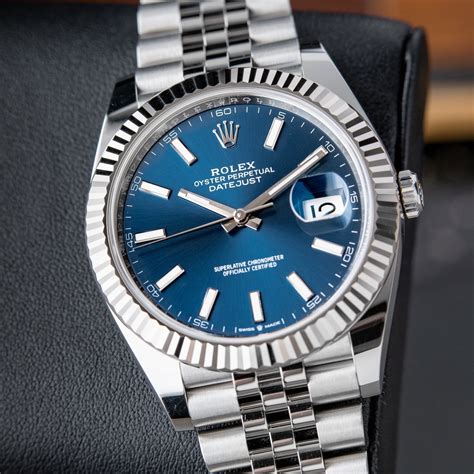 rolex datejust fluted bezel|rolex datejust 41mm blue dial.